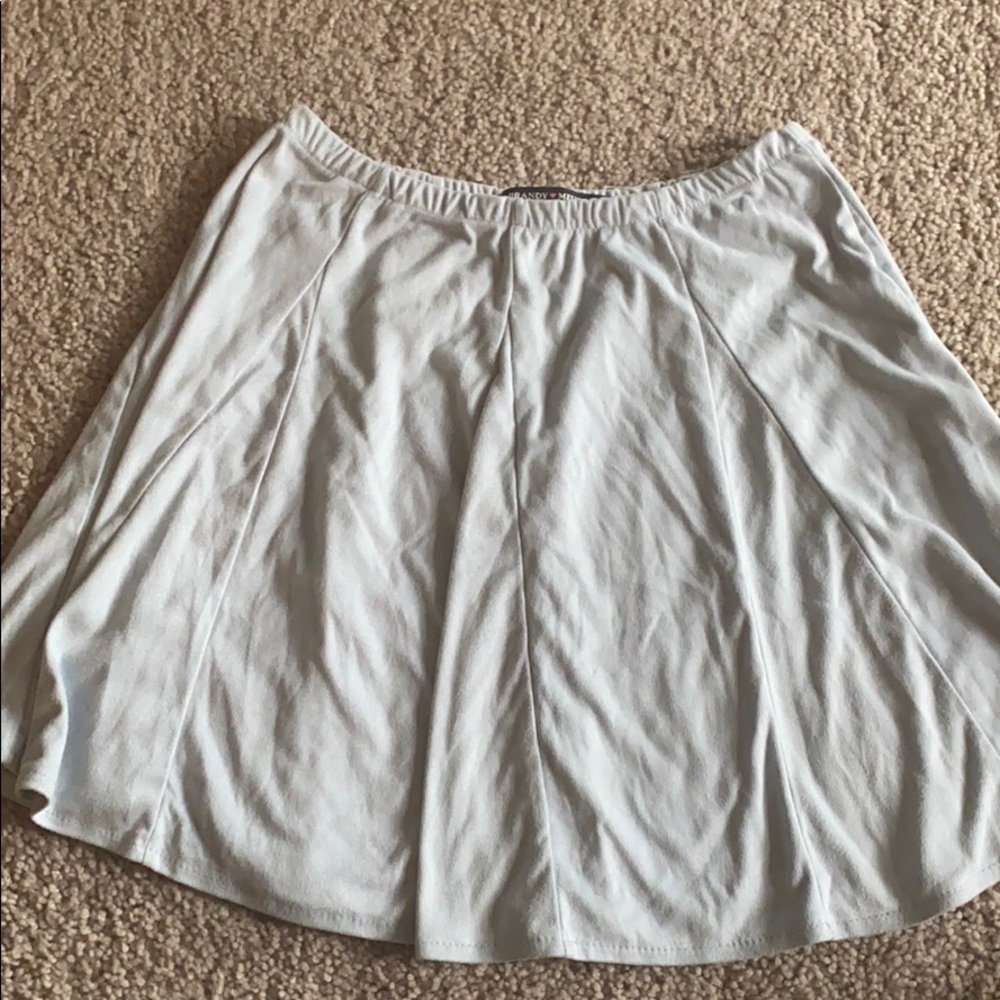 Brandy Melville baby blue velvet skirt